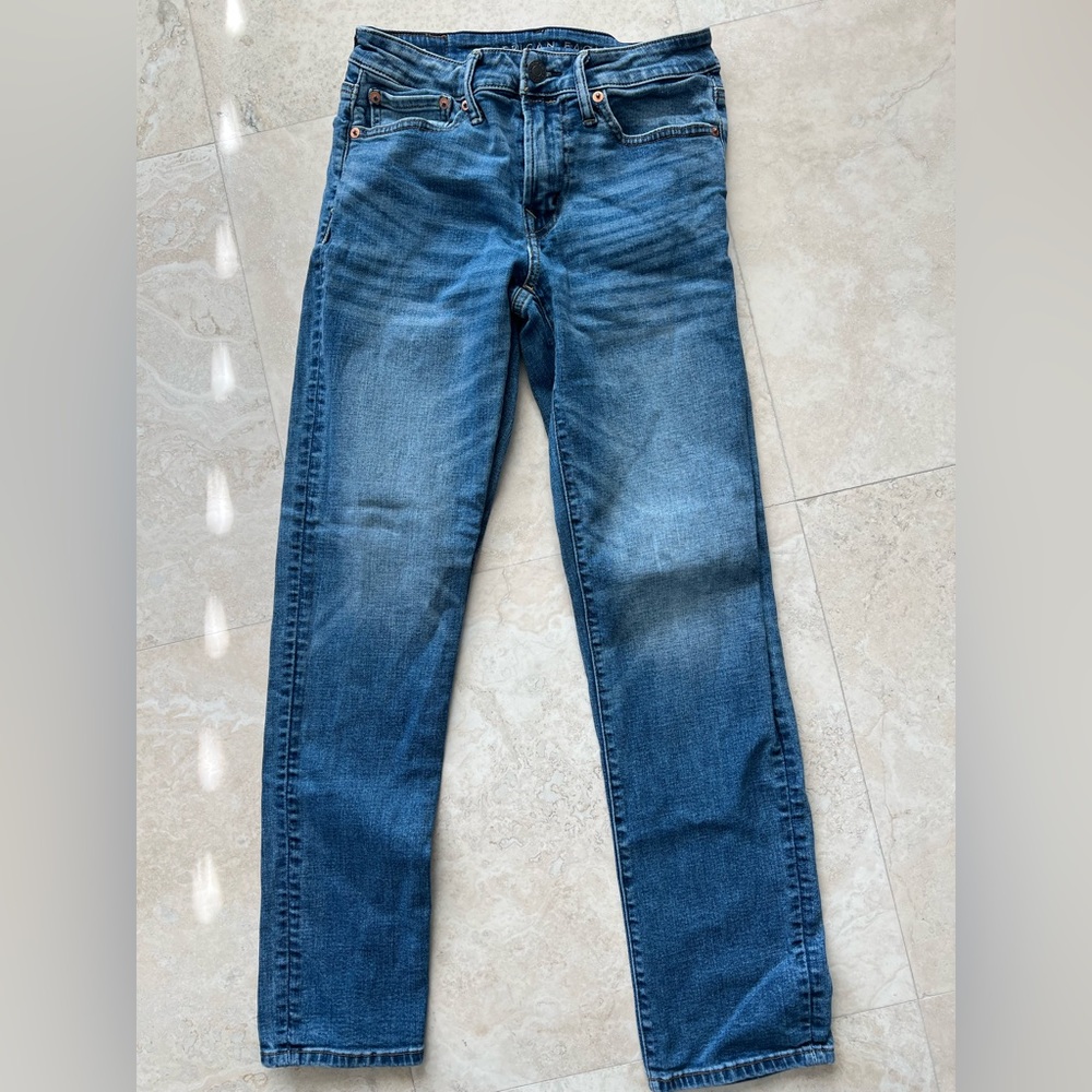 American Eagle Next Level Stretch Slim Straight Men’s Blue Jeans, Size 28/30